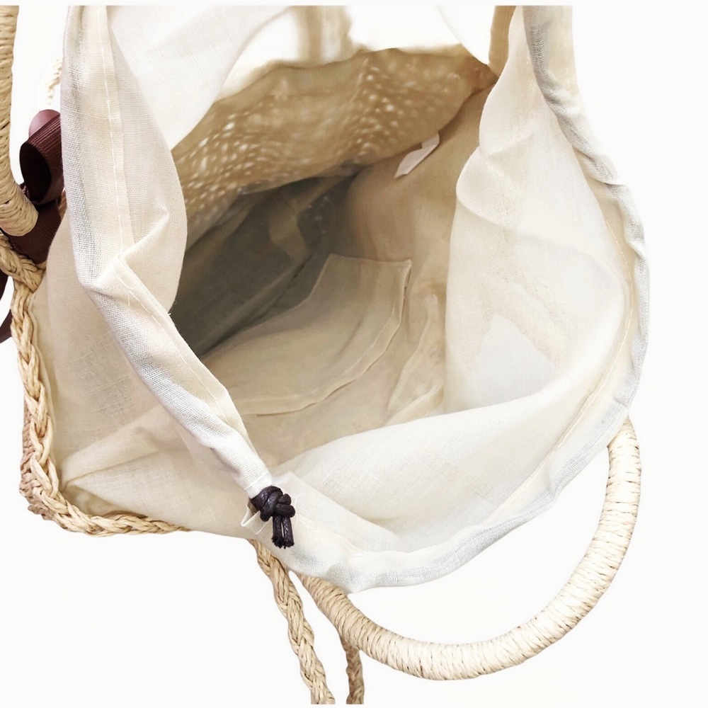 Pink Haley Daisy Straw Shoulder Bag - Picture 6 of 6